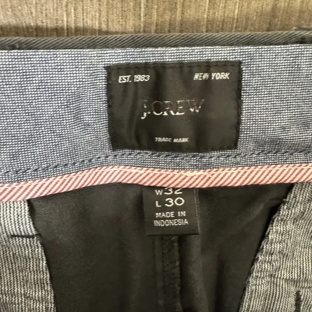 J.Crew 770 Straight-Fit Core Stretch Chino Pants Mens W32 L30 Gray AR886 Twill